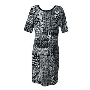 yoana baraschi Women’s Size M black white Short Sleeve Sweater dress